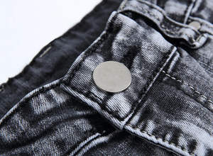 Jean en denim unisexe coupe droite vintage, personnalisé, brodé, pour homme, en denim épais, délavé pour l'hiver - Product Image 5