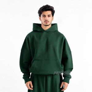 Vente en gros de sweat-shirts à capuche en molleton de coton 450 GSM, coupe ample, pour les détaillants de mode indépendants - Product Image 3