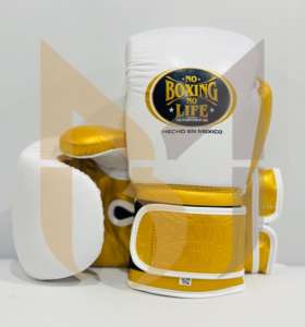 Guantes Profesionales de Boxeo, Color Blanco Dorado, Sin Marca, para Combate, Sparring y Entrenamiento - Product Image 3