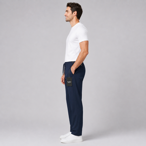 Pantalones Deportivos Fawkes para Hombre, Color Azul Marino, con Cordón Ajustable, Corte Regular, Cintura Media, Pierna Recta, Secado Rápido, Transpirables, para Verano - Product Image 6