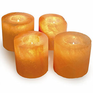 2024 gros personnalisé fait à la main sel de l'Himalaya thé lumière bougeoir meilleure qualité forme de cylindre pour la décoration - Product Image 3