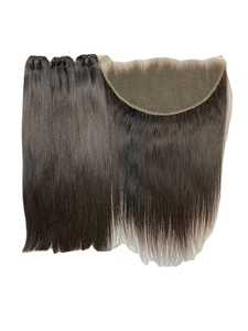 Extensiones de cabello humano sin procesar 100% HDlace Frontal de alta calidad Natural recto pequeños nudos encaje de cabello virgen para mujeres negras - Product Image 6