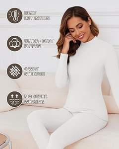 Ensemble de sous-vêtements personnalisés pour femmes, sous-vêtements de ski pour sports d'hiver, sous-vêtements thermiques à fermeture éclair pour femmes, caleçons longs pour sports d'hiver - Product Image 2