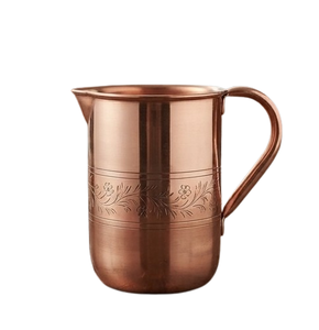 Carafe en cuivre au design classique, capacité pour fêtes, eau chaude/froide, vin, jus, thé glacé, pichet en cuivre durable - Product Image 3
