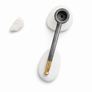 Jexmoo Pipa de Fumar de Acero de Damasco de Lujo Hecha a Mano, Reutilizable, con Funda de Cuero, Regalo para Papá, Esposo, Novio - Product Image 6