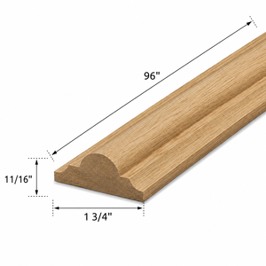 Moulures décoratives en bois de chêne blanc massif pour armoires de cuisine, meubles, moulures en bois massif - Product Image 2