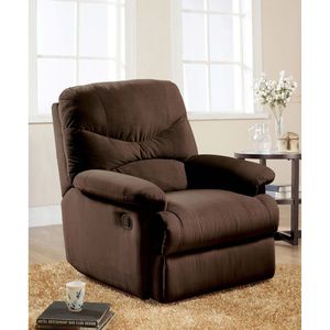Fauteuil inclinable Arcadia en microfibre chocolat, solution confortable pour l'assise à domicile - Product Image 1