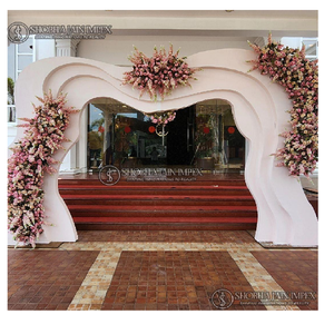 Waves Style Wooden <b>Wedding</b> Stage Decor Canadian Style Gate <b>Frame</b> - Product Image 1