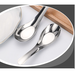 Cuillère à soupe en acier inoxydable pour la maison, cuillère à riz ronde dorée et argentée pour les fêtes, la famille, la cuisine et les restaurants - Product Image 3