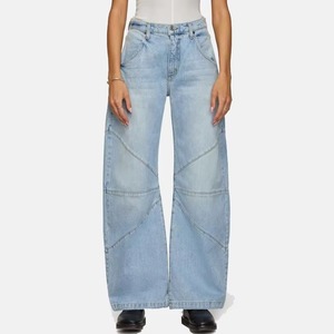 Pantalones Holgados para Mujer Elite Field con Diseño de Bolsillos Reforzados, Transpirables, 100% Algodón Denim, Cintura Alta, Cómodos, Corte Regular - Product Image 1