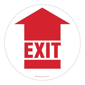 ป้ายเตือนพื้นลื่น Brady EXIT ขนาดเส้นผ่านศูนย์กลาง 17 นิ้ว ป้ายเตือนพื้นเปียกแบบยืดหยุ่นมองเห็นได้ชัดเจนสำหรับทางเข้าและทางออกฉุกเฉิน - Product Image 1