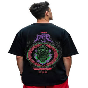 T-shirts d'été amples à épaules tombantes en gros, 100 % coton, unisexe, pour hommes, personnalisables avec impression - Product Image 1