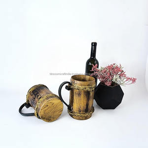 Taza de Café de Madera Rústica, Producto de Exportación de la Mejor Calidad de la India, Diseño Tradicional Hecho a Mano, Artículo para Beber - Product Image 1