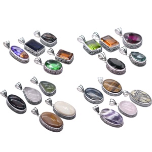Wholesale Vintage Christian <b>Garnet</b> <b>Pendants</b> Silver Plated Brass Jewelry Bulk <b>Pendants</b> Vintage Style Brass Unisex Party - Product Image 2