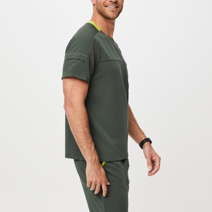 <b>Plus</b> <b>Size</b> Unisex Fashionable Scrub <b>Sets</b> with Pockets Rayon Worsted Fabric <b>Jogger</b> Navy Blue Hospital Nurse Scrubs Uniforms - Product Image 4