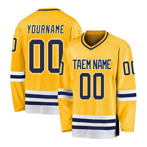 Custom <b>Men's</b> Red Ice Hockey Jersey V-Neck Full Sleeve Heat Transfer Printed Breathable Quick Dry Mesh Polyester Team Name Number - Product Image 5