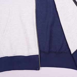 เสื้อฮู้ดผู้ชายแบบมีซิป สีสันตัดกัน ทรงปกติ สวมใส่สบาย เหมาะสำหรับฤดูใบไม้ร่วง ผลิตจากผ้าฝ้ายผสมโพลีเอสเตอร์ เฟรนช์เทอร์รี่ - Product Image 5