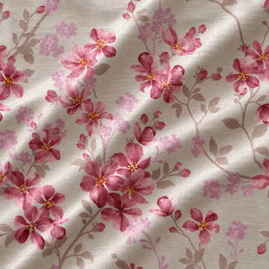 Seda Digital Premium Majestic Bloom, Diseño de Peonía de la Dinastía de Medianoche, Seda Botánica Premium con Estampado Digital, Floral Vintage, 100% Seda Cruda - Product Image 4