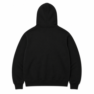 Sudadera con capucha de invierno personalizada de algodón grueso con cremallera completa, forro polar prémium, estilo urbano, con logotipo personalizado OEM ODM - Product Image 4