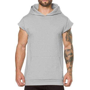 <b>Men</b> Sleeveless <b>Hooded</b> Muscle Tank Workout Vest Athletic Fitness Shirt Breathable Training <b>Top</b> Lightweight Gym Sportswear - Product Image 1