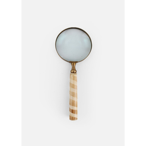 Lupa de mano artesanal de nácar y latón con mango elegante, lupa de lectura, accesorio de escritorio, regalo - Product Image 6