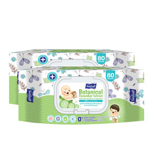 Sanisoft-Toallitas húmedas baratas y fuertes con extracto de pepino botánico, hechas de material spunlace tipo PET, paquete de 80 hojas - Product Image 2