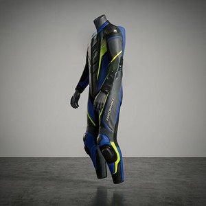Traje de Motociclismo de Manga Larga para Hombre, Azul, Negro y Amarillo, con Estampado por Sublimación, Transpirable, de Spandex y Nailon, para Todas las Estaciones - Product Image 2