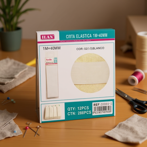 Fascia Elastica ILAN 1Mx40mm Bianca Per Cucito e Artigianato - Product Image 2