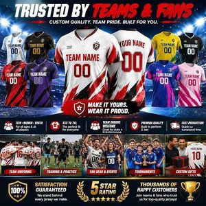 Maillots de football personnalisés 2026 – Nom, numéro et logo personnalisables – Tenue d'équipe pour hommes, femmes et jeunes – Maillot de football sur mesure - Product Image 5