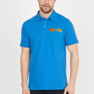 Polo homme bleu en coton, best-seller, manches courtes, logo brodé sur le devant, style décontracté, coupe classique, tissu respirant - Product Image 3