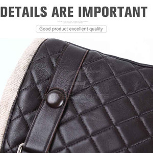 Gants en cuir premium pour hommes - Gants d'hiver doux et chauds compatibles avec les écrans tactiles, design écologique longueur poignet, style décontracté, doublure en polyester - Product Image 3