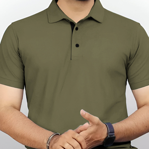 T-shirt personnalisé à manches courtes pour homme, 100 % coton uni, brodé, OEM ODM, faible MOQ, vente en gros directe usine - Product Image 3