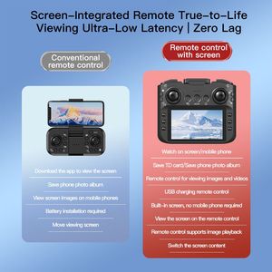 XS8 Beginner Drone with HD Dual <b>Camera</b> Large <b>Remote</b> Screen Body LCD Display Brushless Motors Optical Flow Stability - Product Image 2