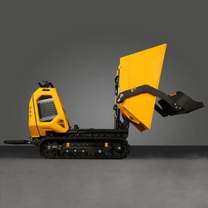 Mini-dumper chenillé jaune, moteur essence, construction métallique, faible coût d'entretien, pour transport en montagne, 800 kg - Product Image 4