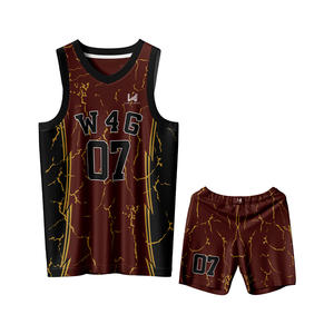 Uniforme de Baloncesto Personalizado de Secado Rápido, Anti-Bacteriano, con Cuello en V y Sin Mangas, Personalizable con el Nombre del Equipo - Product Image 1