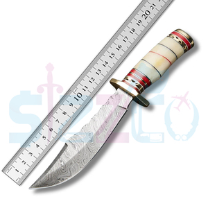 OEM Wholesale 14" Factory Made Cheap Low Price Handmade Damascus Steel Camel <b>Bone</b> <b>Handle</b> Hunting Camping <b>Knife</b> Ideal Gift - Product Image 6