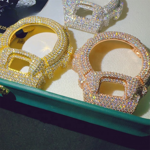 Diamond Tester Approved Moissanite Watch | VVS Luxury Iced Out Skeleton Wholesale - Product Image 1