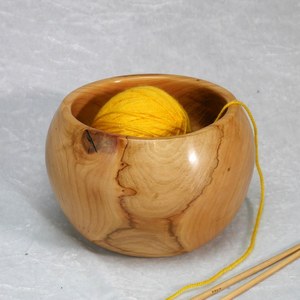 Wooden Yarn Bowl <b>Knitting</b> Bowl Prevent Entanglement Woolen Yarn Holder Solid Wood <b>Storage</b> Bowl Crochet Accessories Perfect Gift - Product Image 2