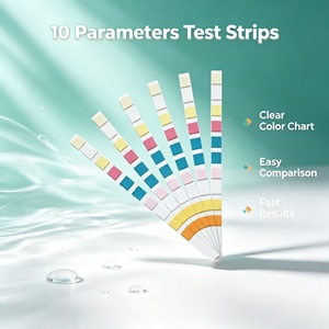 Tiras reactivas de prueba de agua al por mayor 10 en 1 para metales pesados (Cu/Fe/Mn/Hg/Ca/Cr/Zn/<span class=keywords><strong>Mg</strong></span>/Pb/Cd) para agua potable, 100 tiras - Product Image 2