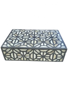 Boîte décorative en bois au design moderne, forme rectangulaire, pour bijoux, ensemble de boîtes d'appoint, décoration intérieure, objets d'art, design spécial - Product Image 3