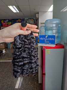 100% cheveux humains cambodgiens de couleur naturelle birmans bouclés en vrac et vietnamiens vierges cuticules alignées cheveux humains bruts Type de cheveux - Product Image 6