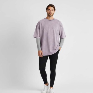 T-shirt surdimensionné personnalisé 100 % coton jersey pour homme – Streetwear de haute qualité, imprimé devant, design tendance et lourd - Product Image 3