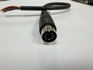 สายไฟ DC 2464 22AWG 6 แกน สีดำ ยาว 300 มม. 300V แบบเชื่อมต่อตรง DIN 5 พิน สายไฟสำหรับจ่ายไฟ - Product Image 5