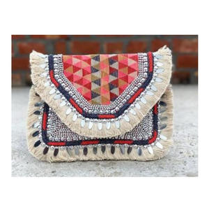 Guru Kirpa Export House, venta al por mayor, bolso de mano con cuentas indias, bolso de mano con patrón geométrico, bolso de mano de noche - Product Image 5