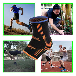 Manchon de compression élastique tricoté respirant pour le sport, protection de la cheville, absorption des chocs, soulagement de la douleur pour les coudes et les genoux - Product Image 3