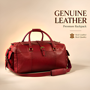 Men Genuine Leather <b>Duffel</b> <b>Bag</b> 22 Inch Luxury Travel Luggage Carry Weekend Overnight Gym <b>Bags</b> - Product Image 1