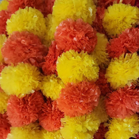 Karangan Bunga Hydrangea Diwali Panjang dari Plastik, Bunga Buatan Tangan, untuk Pooja India, Pesta Pernikahan, Natal, Hari Valentine