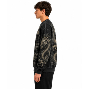 Sweat-shirt à col rond pour homme de haute qualité, imprimé, en molleton de coton, streetwear, pull-over, fournisseur en gros OEM, écologique, respirant - Product Image 4