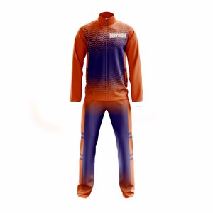 Survêtements de sport pour hommes, taille plus, respirants, écologiques, à séchage rapide, imprimés orange et violet, design personnalisé, uni/dégradé, football - Product Image 4