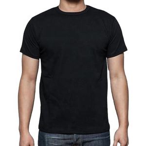 Camiseta ecológica lisa de algodón 100% de alta calidad para hombre, estampado personalizado, cuello redondo, MOQ bajo, directo de fábrica desde la India - Product Image 1